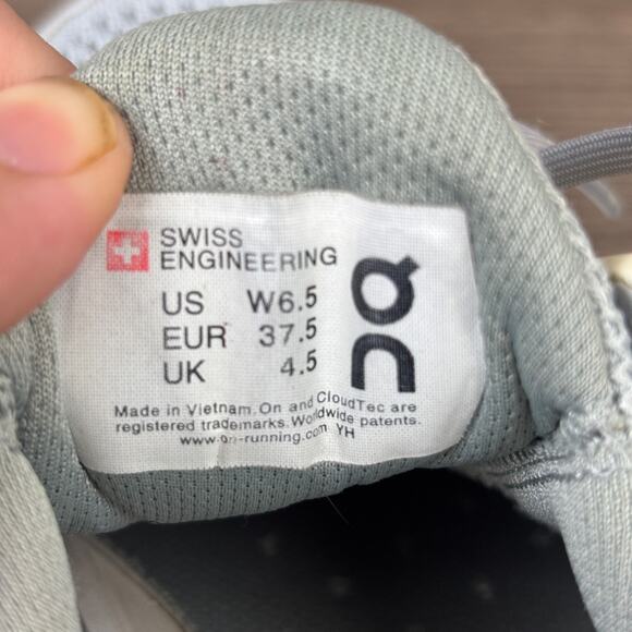 On Cloud Cloudswift Running Shoes Women's 6.5 Glacier Gray White Athletic - Picture 11 of 15